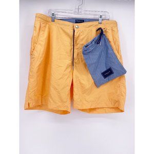 PETER MILLAR MEN'S ORANGE SWIM TRUNKS ~ NEW XL